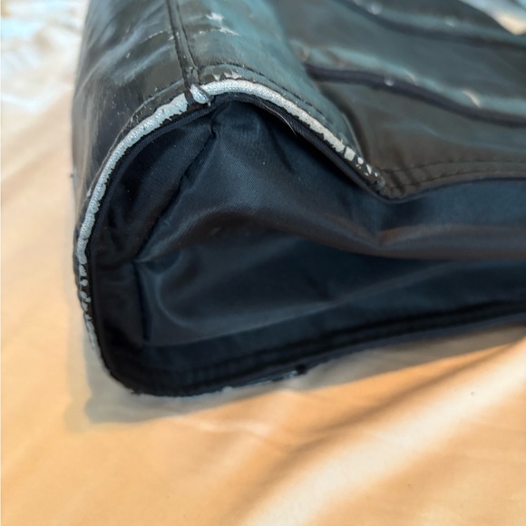 Tory Burch Ella Large Tote - Black Nylon & Patent Leather-Fair Condition/project - Picture 4 of 9